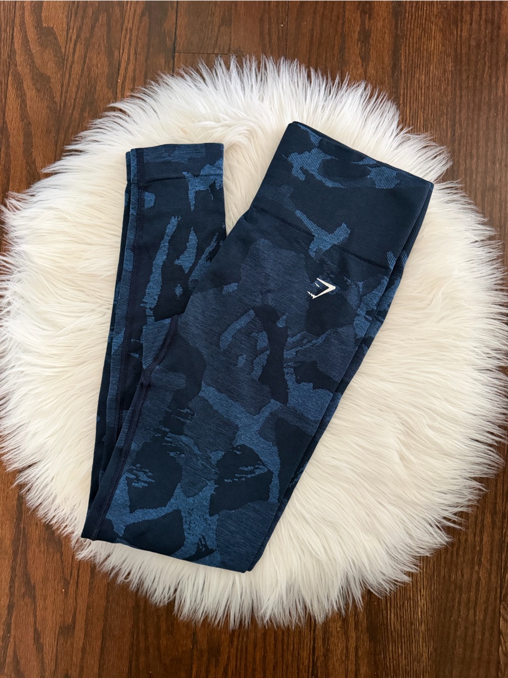 Gymshark Navy Blue Camo Leggings
